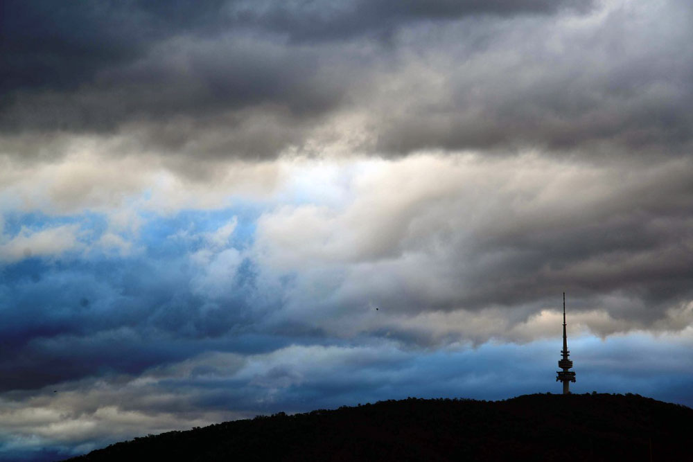 Link: The Wasteland by Leo Moore, Image: Foreboding Skies in Canberra