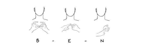 Image - Sign Language:  B-E-N