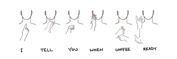 Image - Sign Language: I tell you when coffee ready