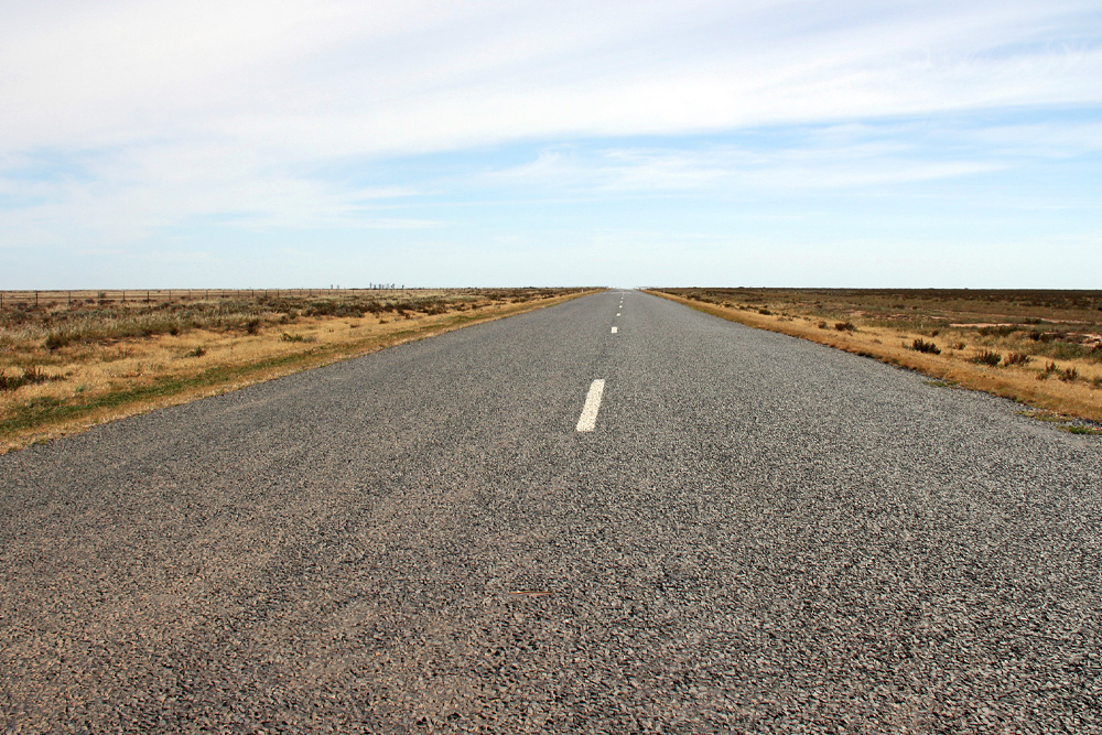 Image: A road across the Hay Plains.
