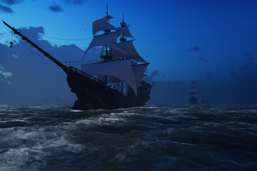 Image: A pirate's ship. 